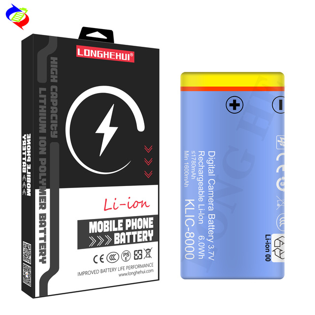 1600mAh KLIC-8000 Original Quality Lithium Battery for Kodak Z612 Z712 Z8612 Zx1 ZxD