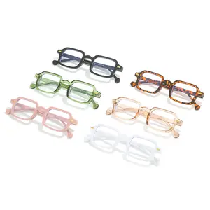 13061 Vintage Square Rivet Women's Glasses Classic Retro Clear Lens Blue Light Blocking Eyeglasses Frame For Woman Spectacle