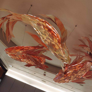 Lustre en forme de poisson de style chinois, LED rond à tête unique pour l'éclairage des restaurants, des hôtels et des halls d'entrée - Product Image 3