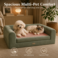 Canapé-lit pour animaux de compagnie avec thérapie par lumière rouge pour chiens, soulagement de la douleur, 660nm 850nm, contrôleur filaire, fournisseur OEM ODM, marque privée pour usage domestique et commercial