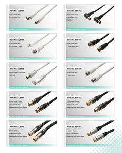 Câble coaxial mâle-femelle 9.5mm 3C2V Antenne <span class=keywords><strong>TV</strong></span> intérieure blindée à 4 couches avec matière plastique d'atténuation de criblage> 85dB - Product Image 2