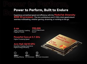Cubot KINGKONG Star 2 OCTA Core IP68สมาร์ทโฟน5G ที่ทนทานเป็นพิเศษ4Nm MTK D8200 24GB RAM(12 + 12GB)+ 256GB รอม6.72-144Hz - Product Image 2