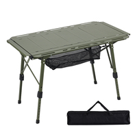 Barbecue coréen d'extérieur, structure en aluminium, hauteur réglable, léger, pliable, 3 unités, table de cuisine de camping IGT