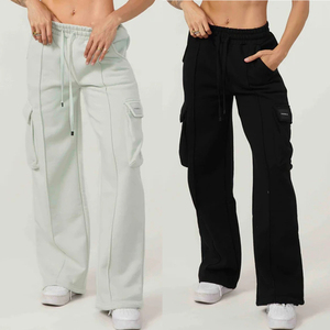 <span class=keywords><strong>Pantaloni</strong></span> da <span class=keywords><strong>donna</strong></span> in cotone da Jogger di alta qualità <span class=keywords><strong>con</strong></span> tasche larghe a vita in vita alla moda <span class=keywords><strong>pantaloni</strong></span> Cargo - Product Image 1