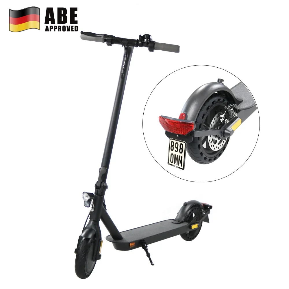 Patinete eléctrico plegable de 2 ruedas para adulto, 8,5 pulgadas, aprobado por <span class=keywords><strong>ABE</strong></span>, Alemania