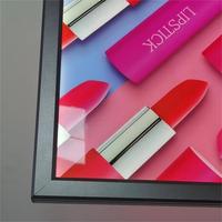 Cadres d'affiches de films rétroéclairés par LED noirs de 16*24/18*24/24*36/27*40 pouces, cadre à clipser LED mural, boîte à lumière en aluminium