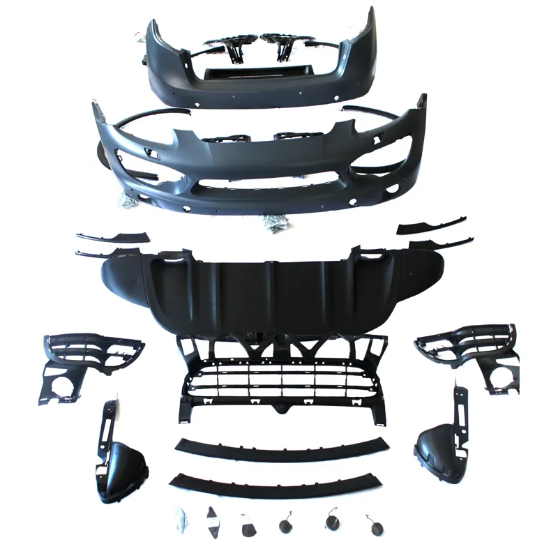 Kit completo de corpo de saída de fábrica, incluindo amortecedor dianteiro, amortecedor traseiro, spoiler, grade para porsche cayenne 958 2011-2014