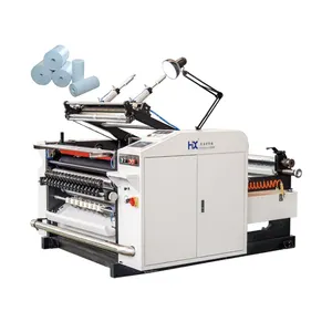Máquina de papel térmica para corte e rebobinamento automático de faca redonda