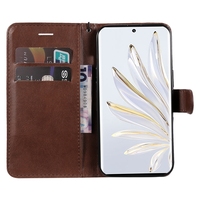 Coloré rétro plaine portefeuille étui en cuir pour Huawei P70 Pro Honor X40 5G Y90 70 X8 Y70 Mate 50 Pro Flip Stand couverture de téléphone