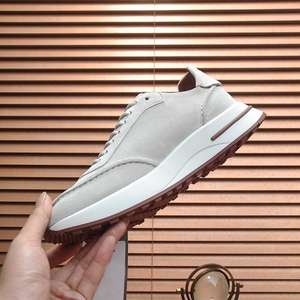 Moda cuero genuino casual hombres nubuck cuero plano con cordones zapatos deportivos transpirables zapatos de cuero de gamuza - Product Image 5