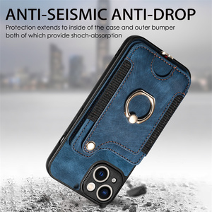 Custodia per telefono in pelle di lusso retrò con portafoglio magnetico con Slot per schede custodia per telefono per <span class=keywords><strong>iPhone</strong></span> 15 14 <span class=keywords><strong>13</strong></span> Pro Max - Product Image 6