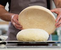 Kit de fabrication de pain en rotin rond ovale de 10 pouces pour la cuisson du pain au levain, avec brosse de nettoyage et accessoires