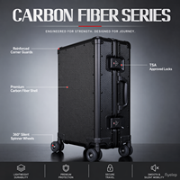 Maleta Clásica de Fibra de Carbono, Ligera, Resistente, con Ruedas Giratorias y Candado TSA, Venta al Por Mayor Personalizada de Fábrica