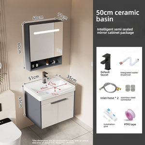 Lavabo Wayon para el hogar, gabinete combinado, gabinete de baño, lavabo integrado de cerámica - Product Image 6