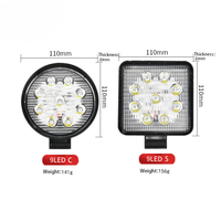 Projecteur LED pour camion 12V 24V Lampe de travail adaptée aux véhicules de construction de voitures SUV et camions modifiés