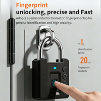 Cadenas intelligent étanche IP67 avec empreinte digitale, application Tuya, serrure électronique biométrique sans clé pour maison, portail, garage, armoire de rangement, bureau