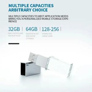 Memoria USB de Cristal con Logotipo Personalizado, Luz LED, 2.0/3.0, 2GB/8GB/16GB/32GB/64GB/128GB, Regalo de Boda - Product Image 3