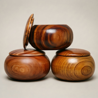 Boîte de rangement en bois massif naturel pour jeu de Go, Gobang, échecs, accessoires