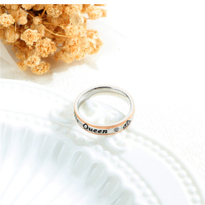 Acciaio inox anelli <span class=keywords><strong>di</strong></span> diamante del commercio all'ingrosso Paio <span class=keywords><strong>di</strong></span> anelli il suo <span class=keywords><strong>re</strong></span> la sua regina anelli per gli uomini - Product Image 3