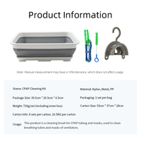 Kit de nettoyage de tubes CPAP, sécheur électrique pour CPAP, séchage efficace de l'air pour le nettoyage des tubes et des masques CPAP