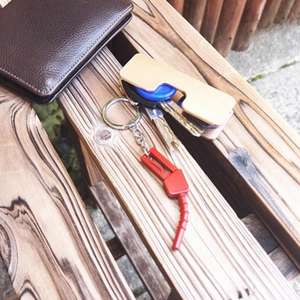 Wsnbwye Porte-clés en métal 3D DIY, style caricature, avec plaque de frein à sublimation - Product Image 3