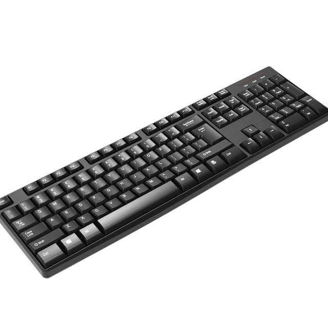 New Shenzhen Factory Direct Sale Ergonomic 2.4GHz Wireless Membrane Keyboard Waterproof Spill Resistant for Office Laptop