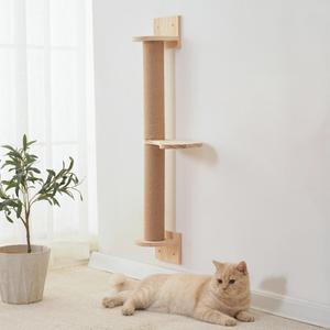 实木猫树可持续猫壁挂平台家具攀爬宠物抓挠柱 - Product Image 3