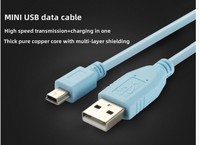 Cable de Consola USB Tipo A a USB Mini Tipo B Azul de 6 pies Compatible con CAB-CONSOLE-USB para Computadora, Laptop, Multimedia