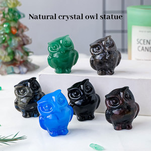 Nuovi arrivi all'ingrosso <span class=keywords><strong>di</strong></span> cristallo naturale pietre curative pezzi intagliati blu opalite ossidiana gufo <span class=keywords><strong>di</strong></span> <span class=keywords><strong>pietra</strong></span> per la decorazione - Product Image 3
