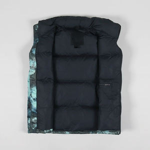 Gilet matelassé à capuche décontracté pour homme avec logo personnalisé, imprimé tie-dye, <span class=keywords><strong>sans</strong></span> <span class=keywords><strong>manches</strong></span>, veste en duvet, chapeau amovible - Product Image 5