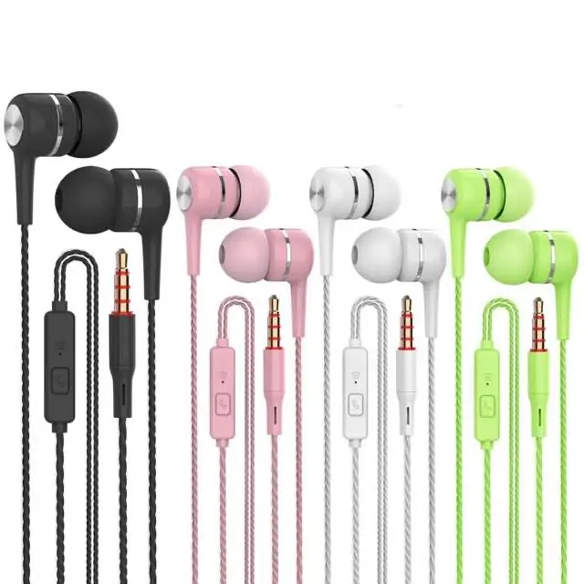 Écouteurs filaires intra-auriculaires Sport 3.5mm avec micro, oreillettes basses pour Samsung, IPhone, Xiaomi, Pc, MP3