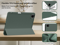 Kenke Popular Ipad Pro 12.9 étui en cuir souple porte-crayon droit veille automatique réveil tablette couverture pour Ipad Pro 456 12.9 pouces étui