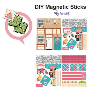 Enfants 3D en trois dimensions bricolage Dessert <span class=keywords><strong>cabane</strong></span> <span class=keywords><strong>construction</strong></span> Puzzle magnétique jouets assemblés ABS jouets en plastique - Product Image 2