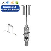 Kit de suspension LED réglable en promotion, câble de suspension de 1,2x2000mm avec pince pour éclairage de plafond, échantillon gratuit disponible