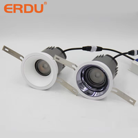 ERDU Trimless Led Wall Washer Spots Prix Réglable Plafond Encastré Carré Mini Dimmable Spot Light