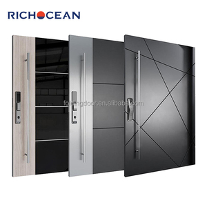 Porta d'ingresso in alluminio e vetro RICHOCEAN per villa, porta a battente in metallo per casa, porta esterna principale - Product Image 3