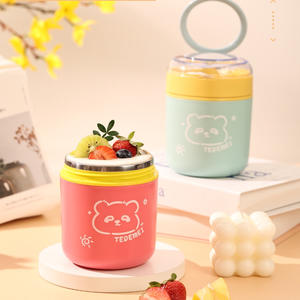 Tedemei Stainless Steel Insulated Drink Cup 501-800Ml Cartoon Design Portable <b>For</b> Travel And <b>Office</b> Use - Product Image 1