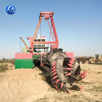 Drague aspirante pour le dragage de sable de rivière, machine de dragage d'or, électrique, moteur Cummins, 500 m³/h, utilisée pour les rivières et les océans