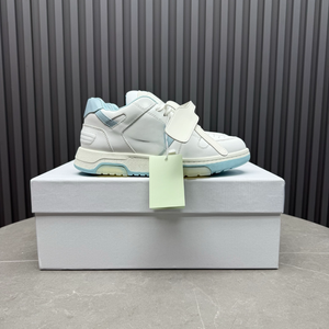 Zapatillas de skate de cuero blancas y azul claro para hombre y mujer, de caña baja, con cordones, estilo casual y urbano. - Product Image 1