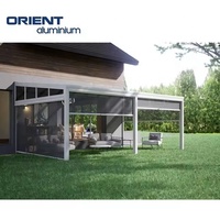 Pergola Hard Top Lean to Gazebo avec toit Grands auvents muraux robustes pour patio, terrasses, arrière-cour