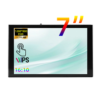 7 pouces Full Fit Portable Display Écran LED tactile à dix points Miroir Type C Haut-parleur intégré 60Hz pour ordinateur/PS5/
