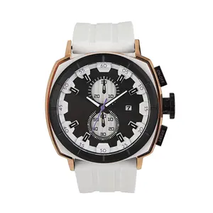 Vierkant Gezicht Heren Duiker Collectie Chronograaf Zwart Ion-Plated Roestvrijstalen Horloge
