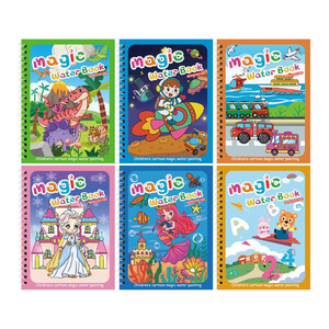 Livre d'eau Magique Princesse Véhicule avec stylo, pour enfants, sûr et amusant, <span class=keywords><strong>dessin</strong></span> réutilisable, 10 pages, apprentissage des mots, jeu sur papier, impression offset - Product Image 4