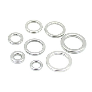 Anneaux fermés sans soudure en acier inoxydable Anno Jewelry, accessoires de bijoux DIY, connecteurs ronds et ovales, différentes tailles, finition lisse - Product Image 1