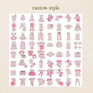 Nuovo Stile <span class=keywords><strong>Abbigliamento</strong></span> Estivo per Bambini in Bambù, Top Largo con Maniche a Goccia e Stampa Integrale, Set 2 Pezzi per Bambini e Bambine - Product Image 6