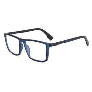 TR 90スクエアユニセックスメガネフレーム金属テンプル工場価格光学フレームカスタムロゴ格安眼鏡反射防止アイウェア - Product Image 1