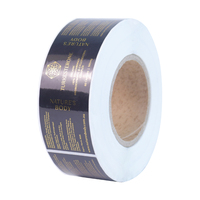 Boîte d'expédition pour imprimante thermique de luxe avec logo personnalisé autocollant en vinyle noir doré étanche avec étiquette en feuille d'or de luxe