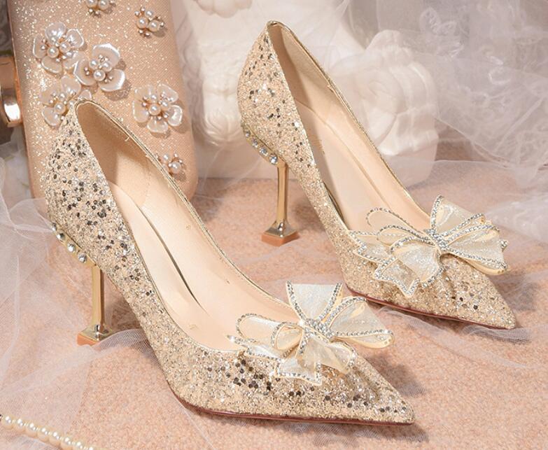 green emerald velvet dress Stunning Gold Ankle Strap Heels - All Shoes main image 0