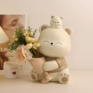 TONFO nuovo stile <span class=keywords><strong>di</strong></span> abbraccio orso guarigione serie Bouquet orso ornamenti ingresso da salotto decorazione creativa stile crema - Product Image 1