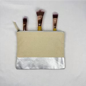 Sac de maquillage portable grande capacité en toile de coton biologique avec logo personnalisé, pochette de voyage pour femme, fermeture éclair, mode, usage quotidien – Offre Spéciale - Product Image 4